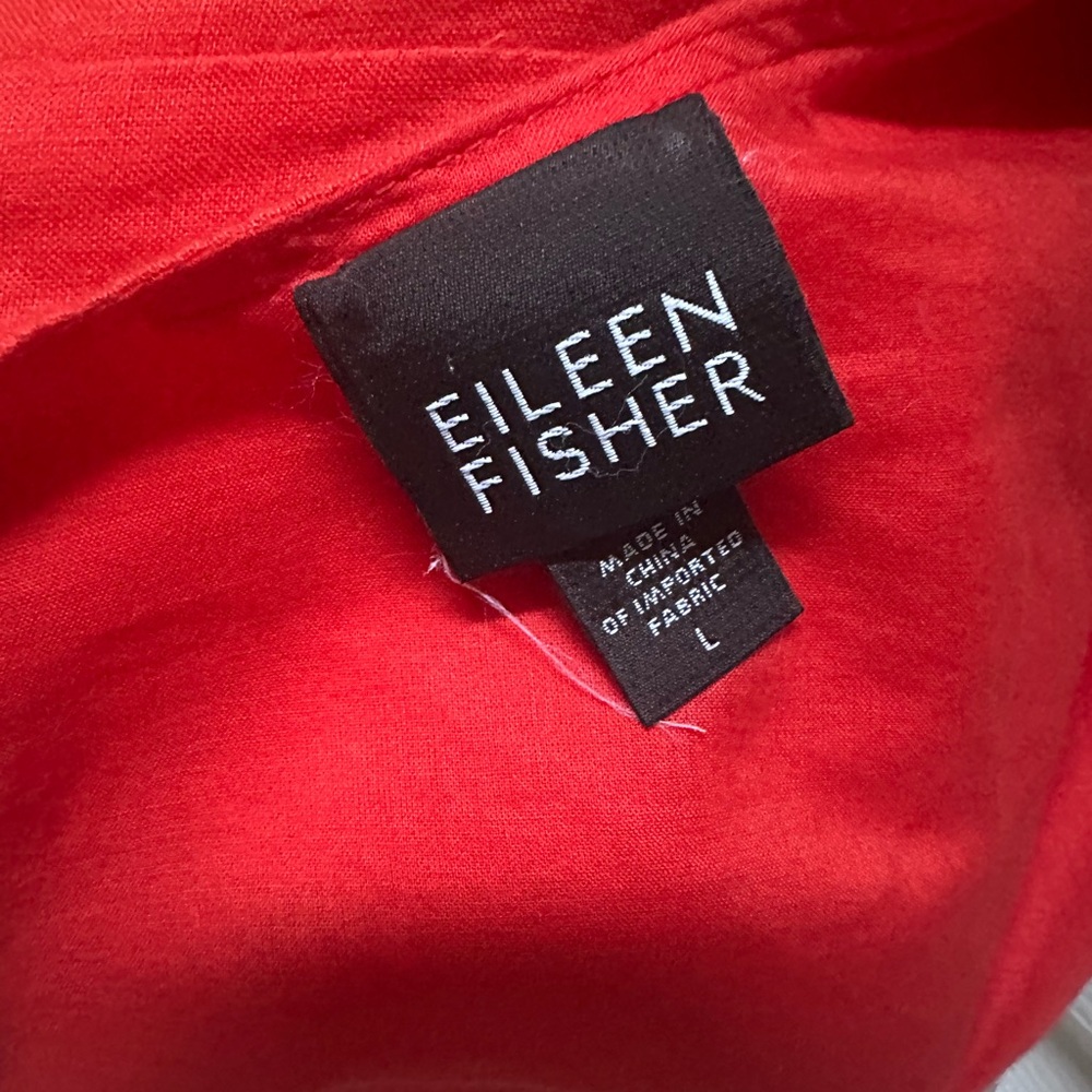 Eileen Fisher Elegant Red Sleeveless Dress - Picture 4 of 6
